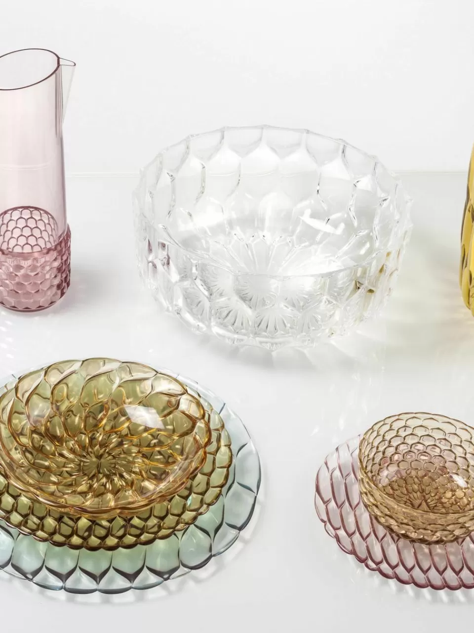 Kartell Saladeschaal Jellies met structuurpatroon | Servies | Serveerschalen & -Planken