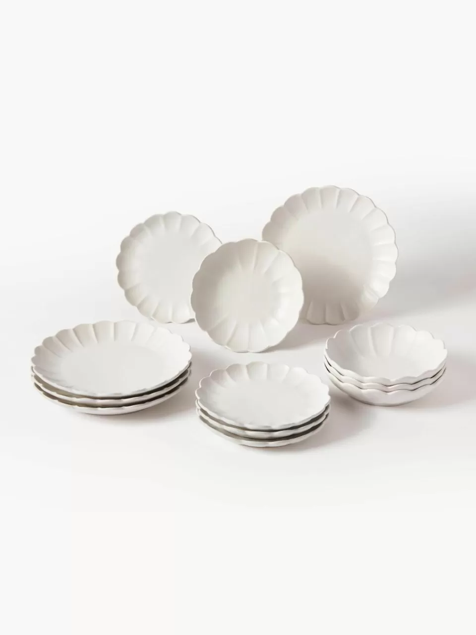 Westwing Collection Serviesset Sabina, 4 personen (12-delig) | Servies | Serviessets