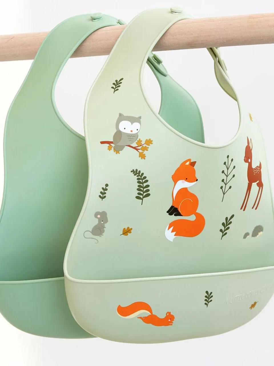 A Little Lovely Company Siliconen slabbetjes Rainbows, set van 2 | Kinderservies & -Bestek