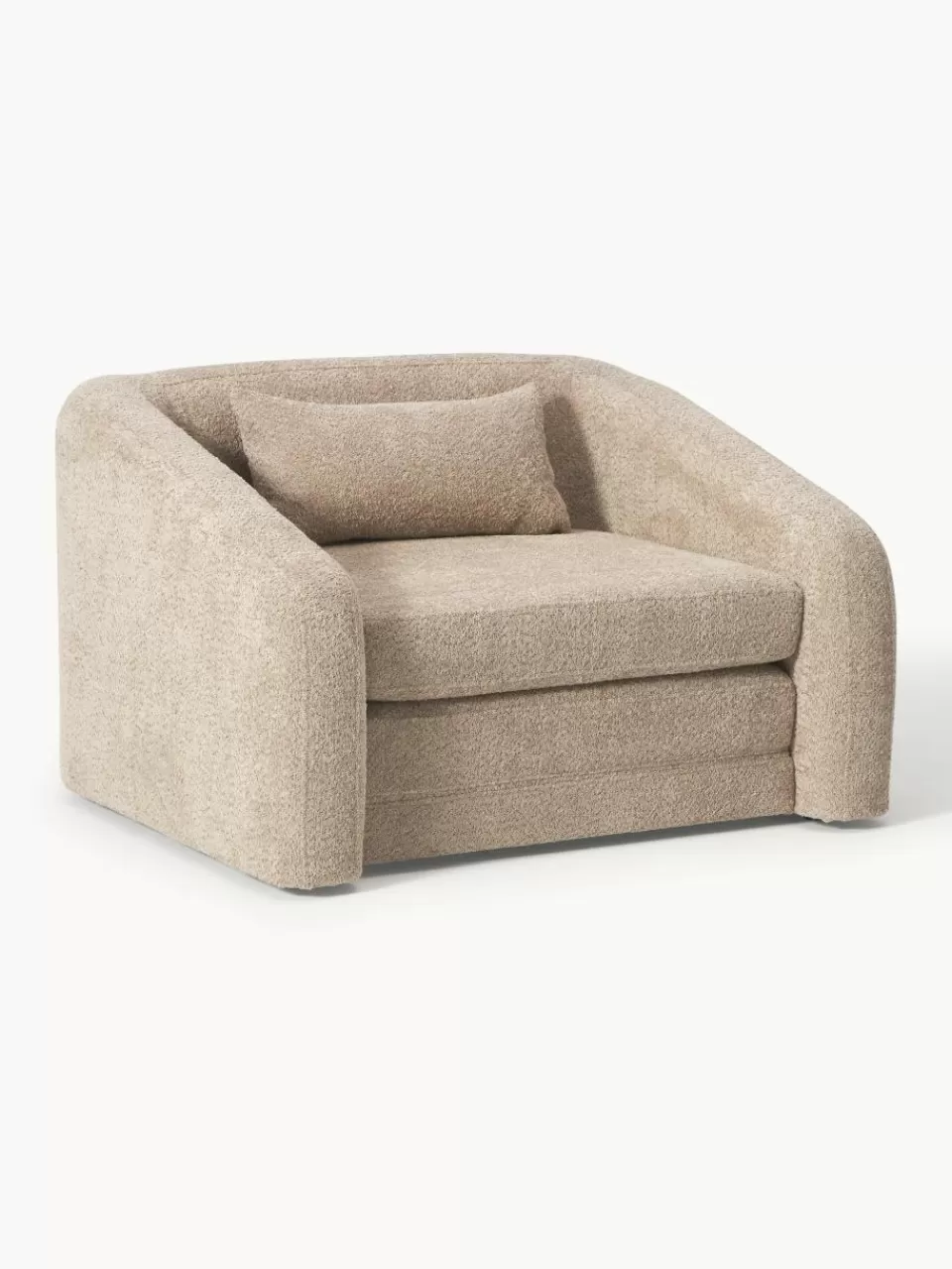 Westwing Collection Slaapfauteuil Eliot uit teddy-bouclé | Fauteuils | Slaapfauteuils