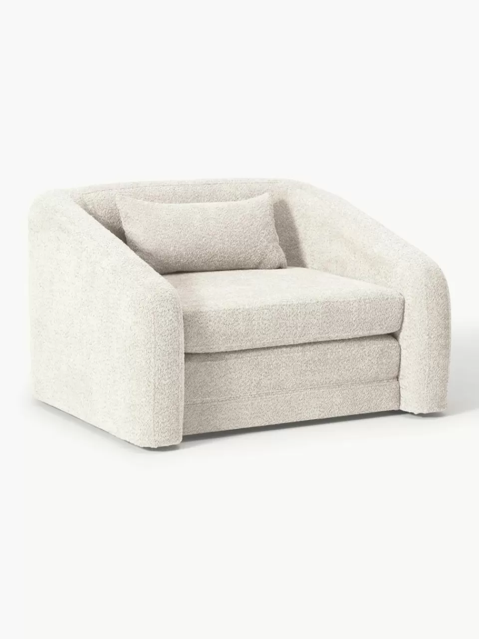 Westwing Collection Slaapfauteuil Eliot uit teddy-bouclé | Fauteuils | Slaapfauteuils