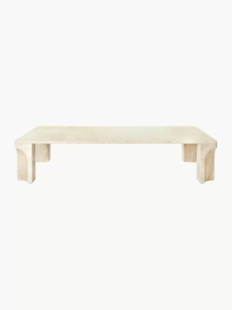 GUBI Travertin salontafel Doric, B 140 cm | Salontafels | Salontafels