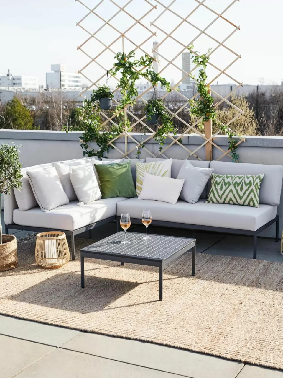 Westwing Collection Tuin loungeset Linden, 2-delig | Tuinmeubels | Tuinsets