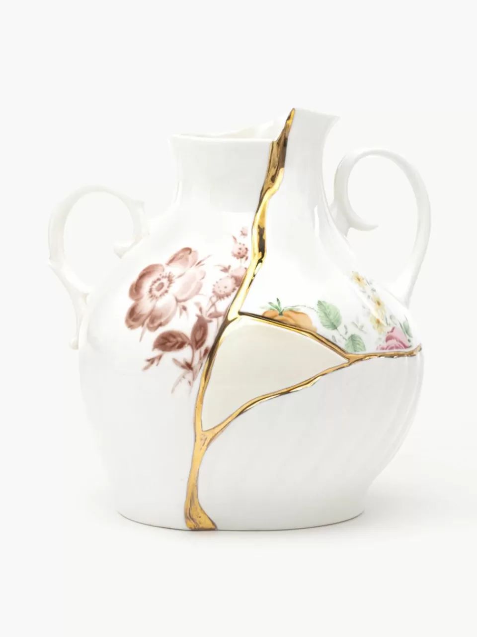 SELETTI Vaas Kintsugi van beenderporselein, H 19 cm | Vazen | Decoratie