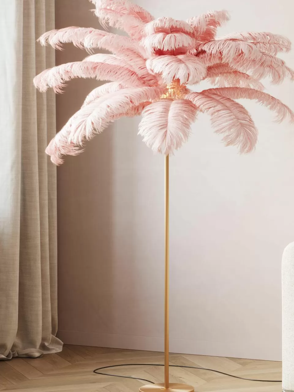 Kare Design Vloerlamp Feather Palm | Staande Lampen