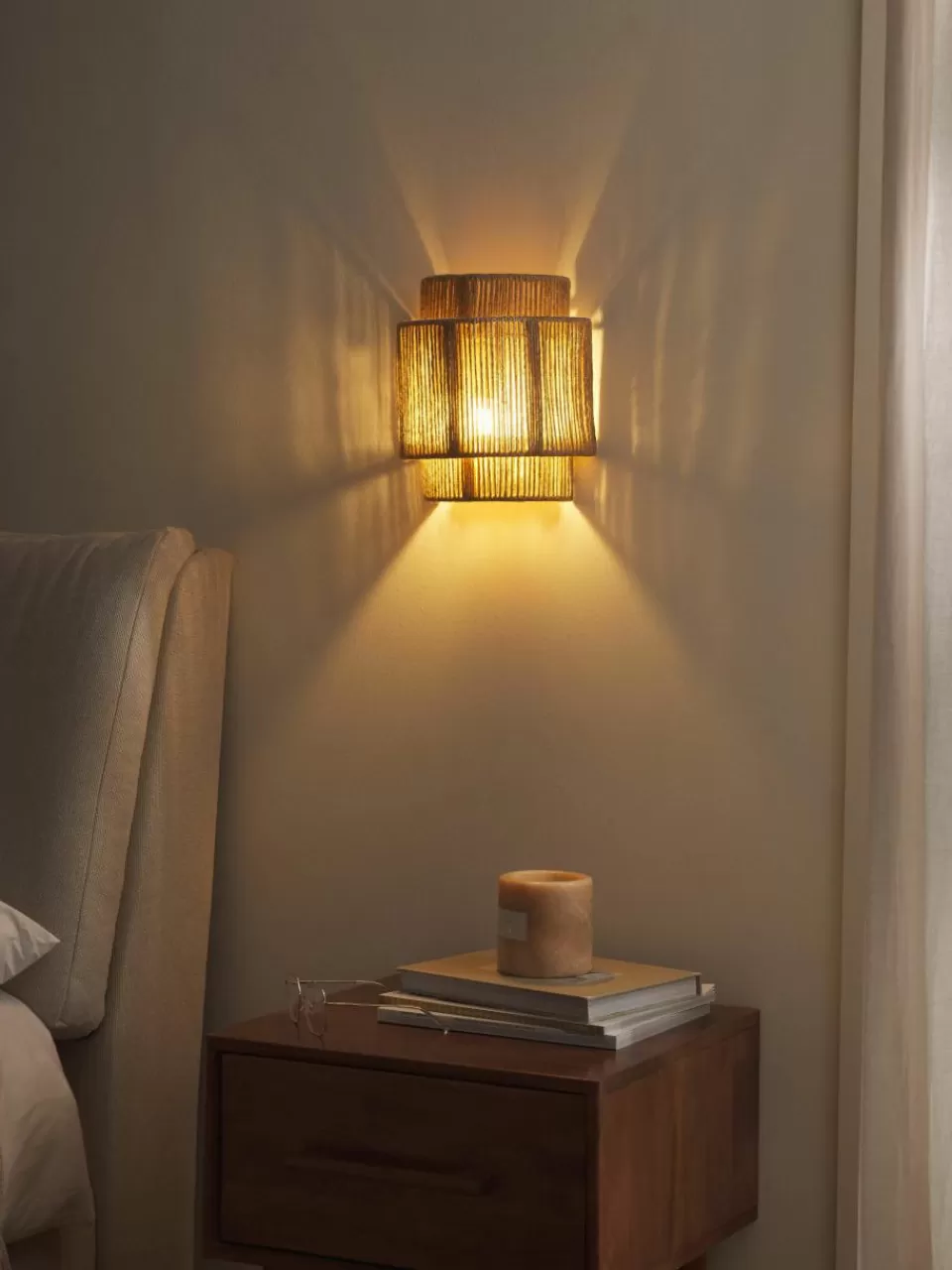 Westwing Collection Wandlamp Cecillia van jute | Wandlampen