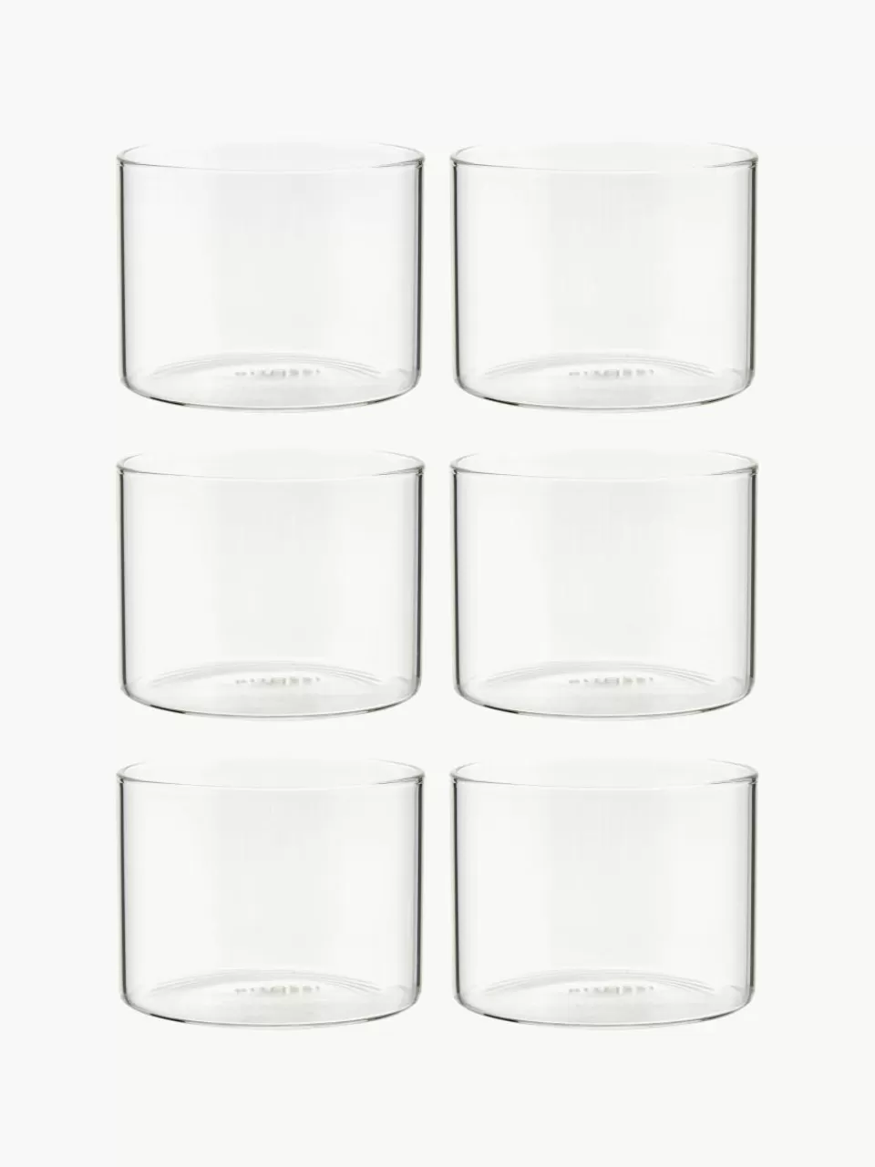 Bitossi Home Waterglazen Boro van borosilicaatglas, 6 stuks | Waterglazen | Servies