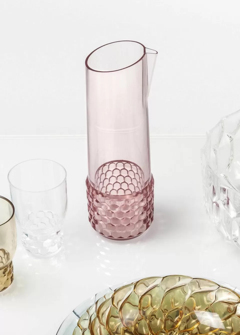 Kartell Waterkaraf Jellies met structuurpatroon, 1.3 L | Servies | Waterkaraffen & Waterkannen