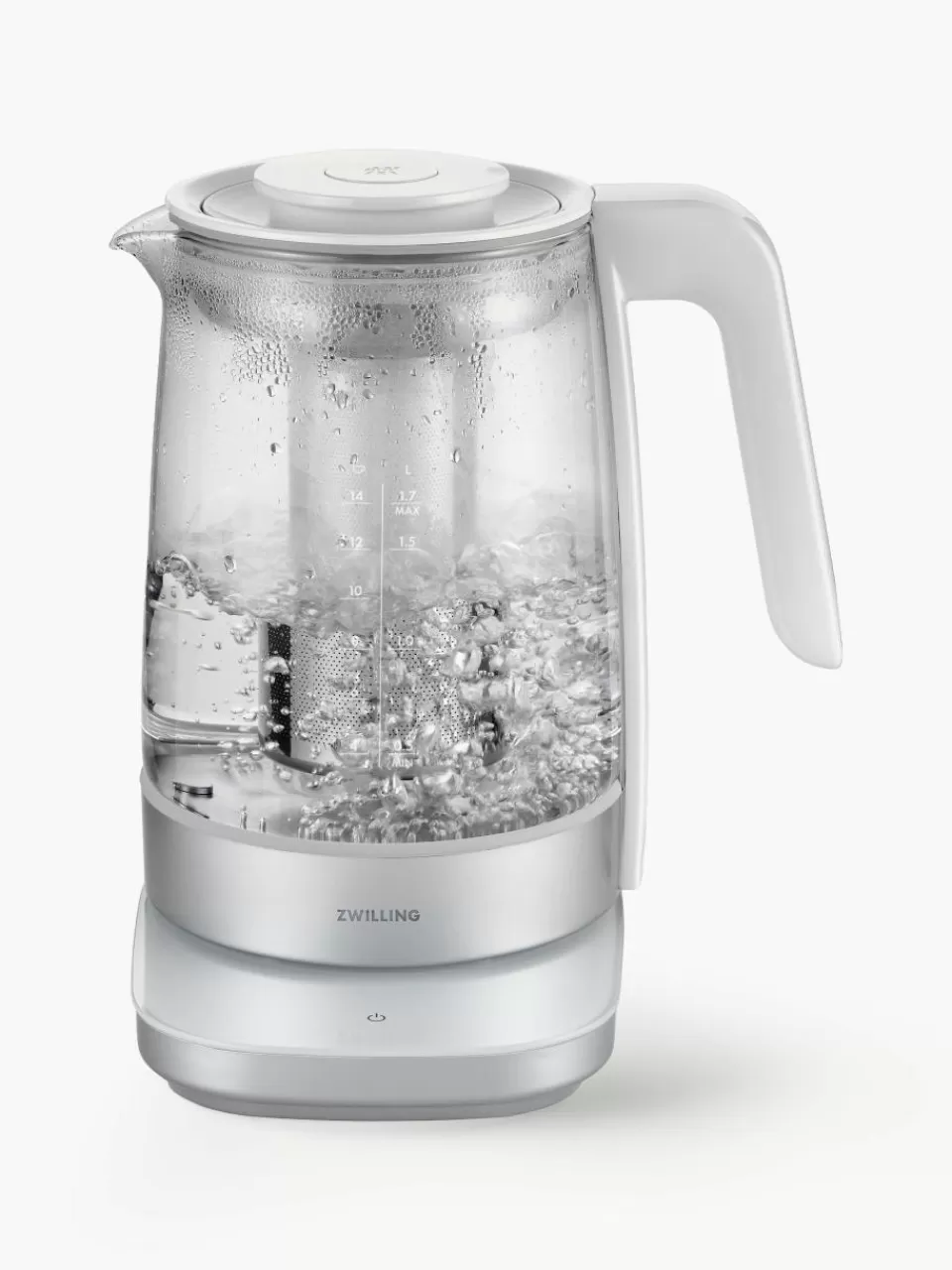 ZWILLING Waterkoker Enfinigy van glas met thee inzetstuk 1.7 L | Waterkokers