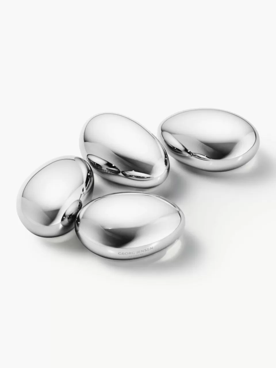 GEORG JENSEN Whiskystenen Sky van RVS, 4 stuks | Keukengerei