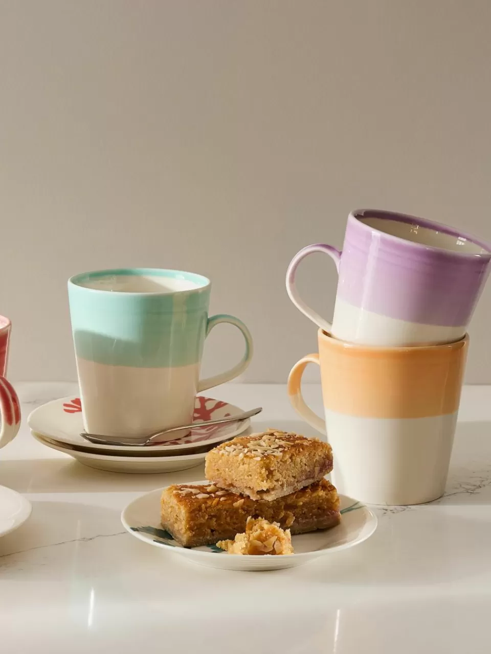 ROYAL DOULTON XL kopjes Brights van porselein, set van 4 | Koffiekopjes | Servies