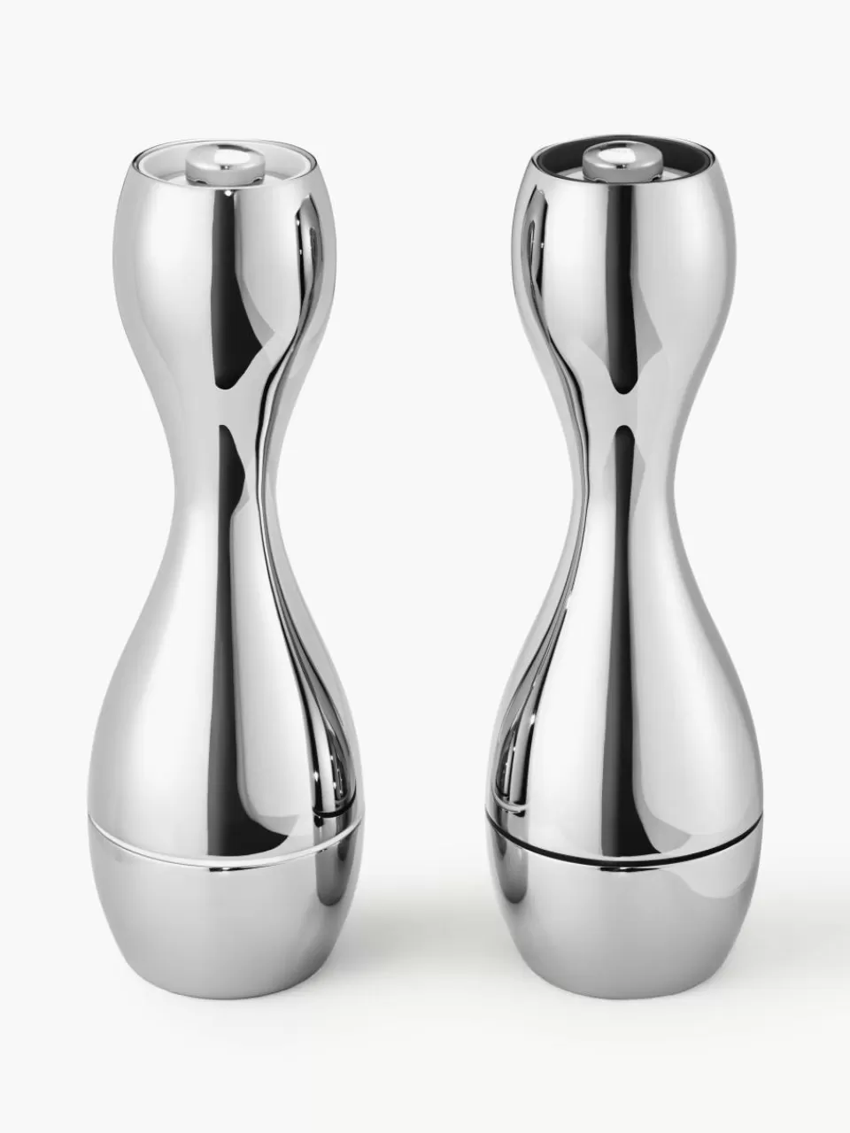 GEORG JENSEN Zout- en pepermolen Cobra van edelstaal, set van 2 | Keukengerei | Kruidenmolens